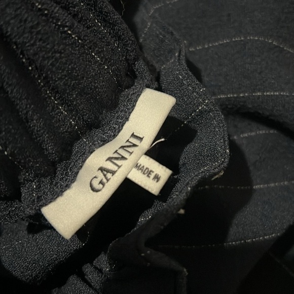 Ganni Women's Clark Pinstripe Trousers - Total Eclipse size 2 - Picture 7 of 8